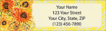 Sunflower Spunk Return Address Label