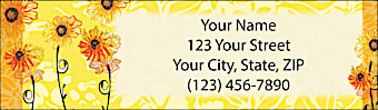 Sunflower Spunk Return Address Label