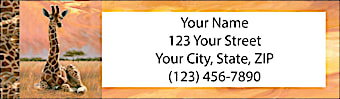 Giraffes Return Address Label