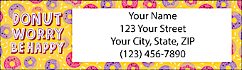 Donuts Return Address Label