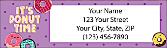 Donuts Return Address Label