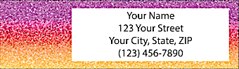 Glitter Sparkles Address Label