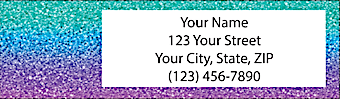 Glitter Sparkles Address Label