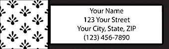 Black & White Return Address Label