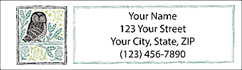 Woodland Woodcuts Return Address Label