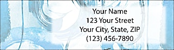 Nikki Chu's Being Blue Return Address Label