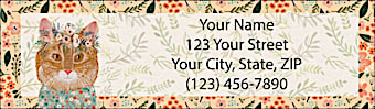 Cat Calicos Return Address Label