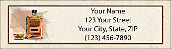 Bourbon Splash Return Address Label