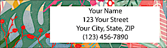 Nikki Chu's Jungle Bloom Address Label