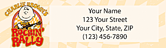 Retro Peanuts Return Address Label