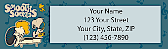Retro Peanuts Return Address Label