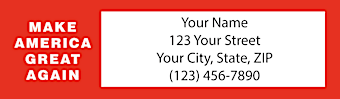 President Donald Trump Return Address Label