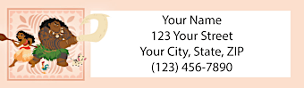 Disney's Moana Return Address Label