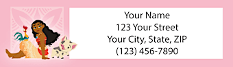 Disney's Moana Return Address Label