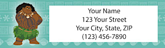 Disney's Moana Return Address Label