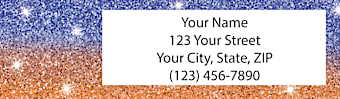 America Sparkles Return Address Label