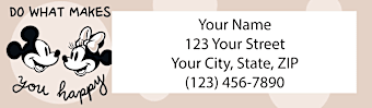 Disney's Mickey & Minnie's Happy Love Return Address Label