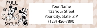 Disney's Mickey & Minnie's Happy Love Return Address Label