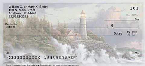 Thomas Kinkade's Lighthouses Inspirational Christian Personal Checks