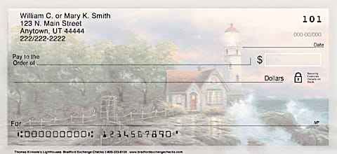 Thomas Kinkade's Lighthouses Inspirational Christian Personal Checks