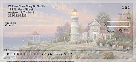 Thomas Kinkade's Lighthouses Inspirational Christian Personal Checks