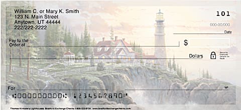 Thomas Kinkade's Lighthouses Inspirational Christian Personal Checks