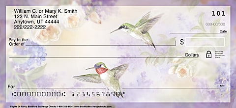 Lena Liu's Flights of Fancy Hummingbird Personal Checks