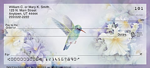 Lena Liu's Flights of Fancy Hummingbird Personal Checks