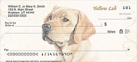 Yellow Lab Dog Personal Checks