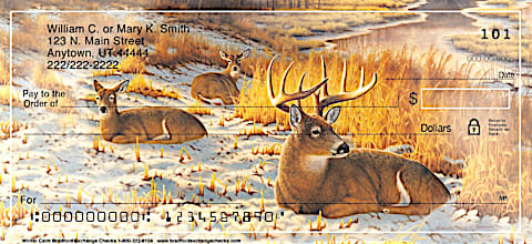 Winter Calm Deer Personal Checks