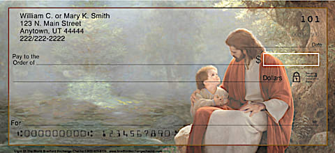 Jesus, Light of the World Inspirational Christian Personal Checks