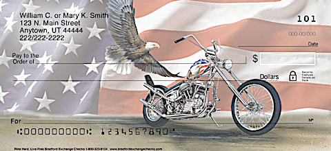 Ride Hard. Live Free Patriotic Personal Checks
