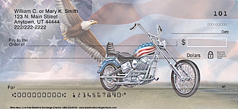 Ride Hard. Live Free Patriotic Personal Checks