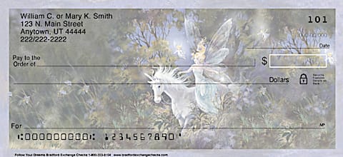 Follow Your Dreams Fantasy Unicorn and Fairy Checks