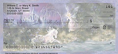 Follow Your Dreams Fantasy Unicorn and Fairy Checks