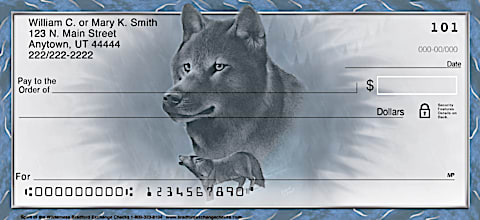 Spirit of the Wilderness Wolf Personal Checks