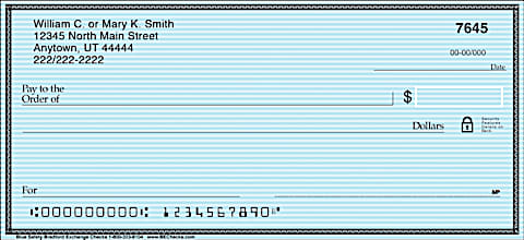 Blue Safety Personal Checks