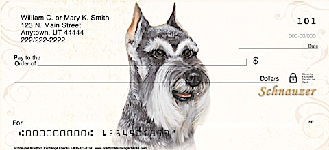 Schnauzer Dog Personal Checks