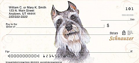 Schnauzer Dog Personal Checks