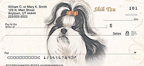 Shih Tzu Personal Checks