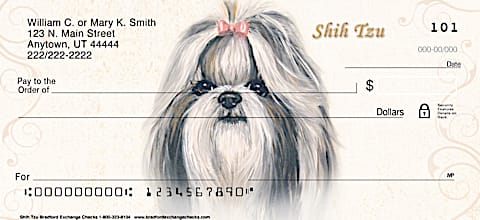 Shih Tzu Personal Checks