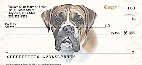 Boxer Dog Personal Checks