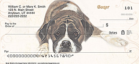 Boxer Dog Personal Checks