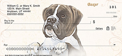 Boxer Dog Personal Checks