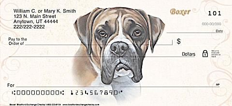 Boxer Dog Personal Checks