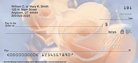 Rose Petal Blessings Personal Checks