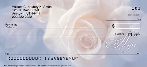 Rose Petal Blessings Personal Checks