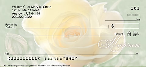 Rose Petal Blessings Personal Checks