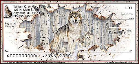 Call of the Wild Wolf Personal Checks