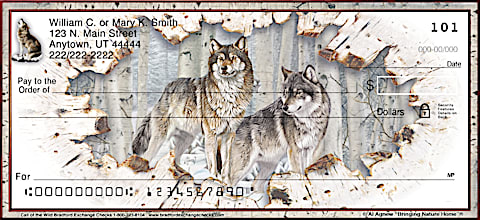 Call of the Wild Wolf Personal Checks